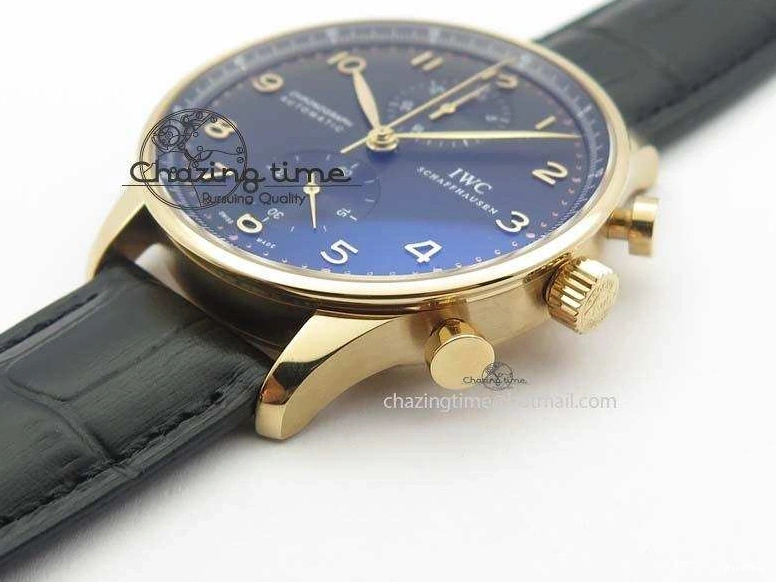 MIROTIME 0301 Portuguese Chrono RG IW371415 ZF 1:1 Best Edition Black Dial On Black Leather Strap A79350 (Slim Movement) FashionForward 7264